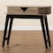 Baxton Studio Wales ModernLight Brown Finished Wood 1-Drawer Console Table 196-11913-ZORO - alternate 5